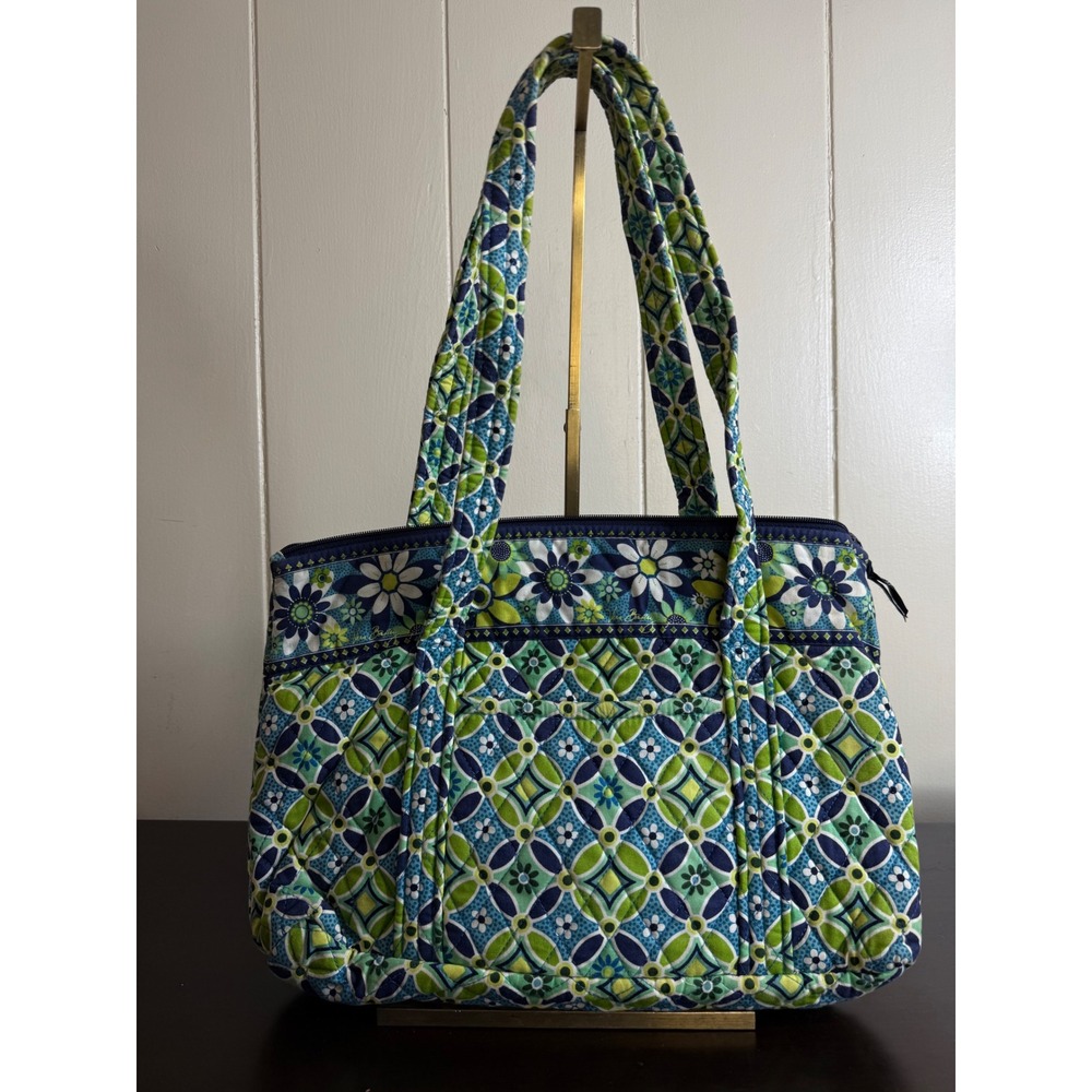 Vera Bradley Tote Bag Women's Quilted Floral Purse Handbag‎ Zip Top